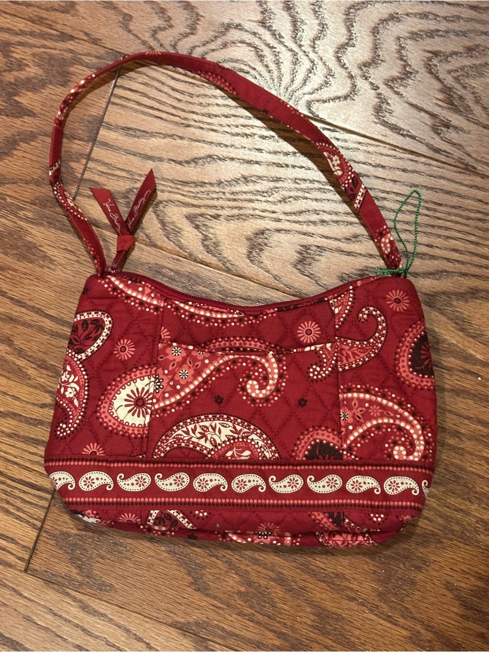 Quilted Red Paisley Shoulder Bag - Women's Everyday Bag.